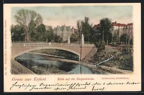 AK Erfurt, Blick auf die Steigerbrücke