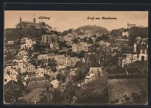 AK Hamburg-Blankenese, Ortsansicht mit dem Süllberg