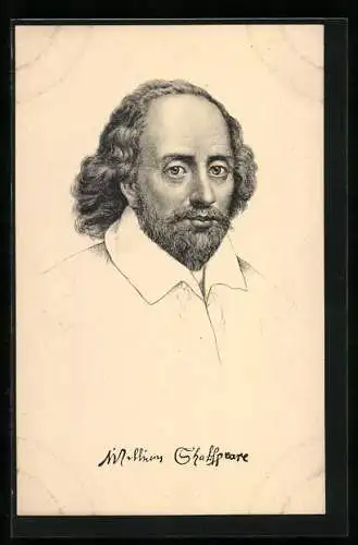 AK Portrait vom Dichter William Shakespeare