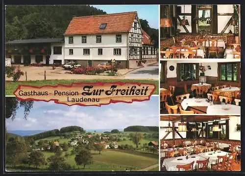 AK Reichelsheim OT Laudenau im Odenwald, Gasthaus und Pension Zur Freiheit, Innenansichten