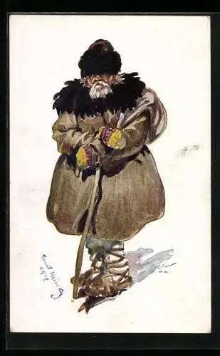 AK Wolhyne in ukrainischem Wintermantel