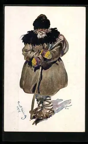 AK Wolhyne in ukrainischem Wintermantel