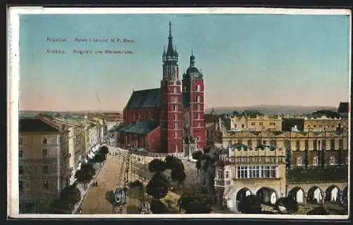 AK Krakau, Ringplatz und Marienkirche