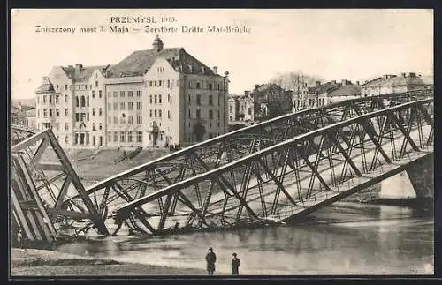 AK Przemysl, Zerstörte Dritte Maibrücke