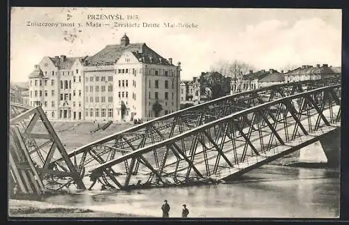 AK Przemysl, Zerstörte Dritte Maibrücke