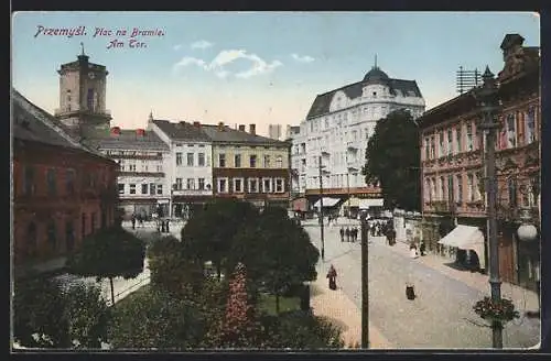 AK Przemysl, Ortsansicht mit Strassenblick