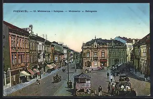 AK Przemysl, Mickiewicz- & Bahngasse