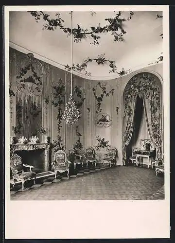 Foto-AK Deutscher Kunstverlag, Nr. 19: Potsdam, Schloss Sanssouci, Voltairezimmer