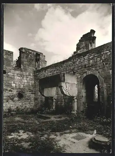 Foto-AK Deutscher Kunstverlag, Nr.7: Wildenberg im Odenwald, Burgruine-Palas mit Kamin