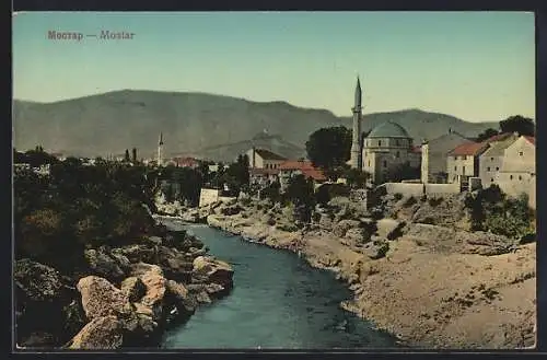 AK Mostar, Blick zum Ort