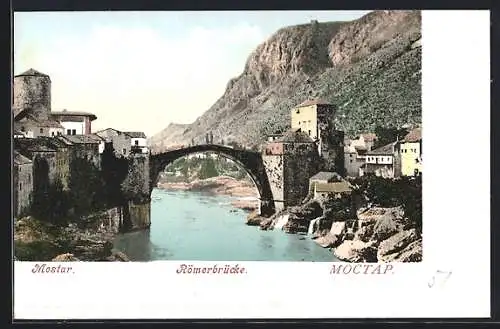 AK Mostar, Partie an der Römerbrücke