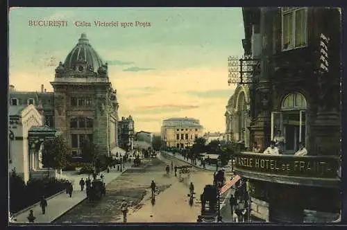 AK Bucuresti, Calea Victoriei spre Posta