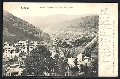 AK Sinaia, Vedere Generala cu Hotel Caraiman