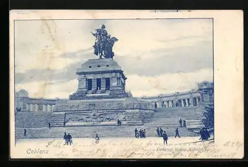 AK Coblenz, Denkmal Kaiser Wilhelm I.