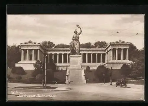 AK München, Bavaria mit Ruhmeshalle