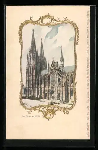 Präge-AK Köln, Der Dom, Passepartout