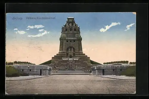 AK Leipzig, Völkerschlachtdenkmal, Vorderansicht