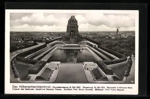 AK Leipzig, Völkerschlachtdenkmal, Panorama