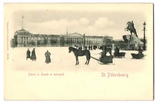 Relief-AK St. Pétersbourg, Pierre le Grand et amirauté