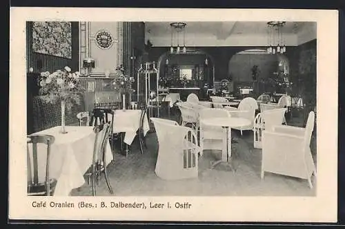 AK Leer / Ostfriesland, Café Oranien, Spiesezimmer