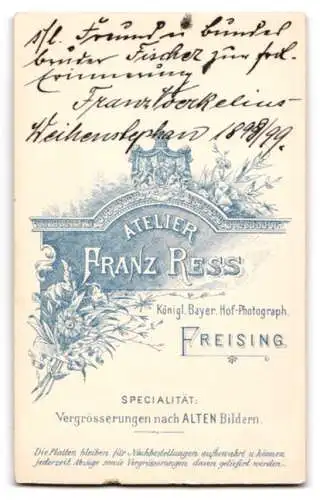 Fotografie Franz Ress, Freising, Franz Voerkelius im Jahr 1898