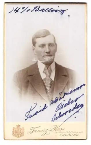 Fotografie Franz Ress, Freising, Herr Hassmann in karierter Krawatte