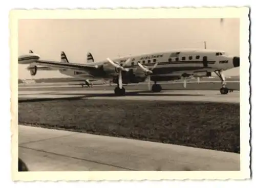 Fotografie Güntner, Eltville, Flugzeug Lockheed Constellation, Passagierflugzeug Trans World Airlines TWA