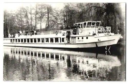 Fotografie H. Woike, Berlin-Müggelheim, Dampfer Pankow P 106, Ausflugsdampfer Weisse Flotte