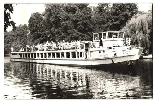 Fotografie H. Woike, Berlin-Müggelheim, Dampfer Köpenick P 103