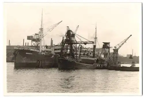 Fotografie unbekannter Fotograf, Ansicht Hamburg, Reinecke & Bremer Schwimmgreifer, Frachtschiff Primo