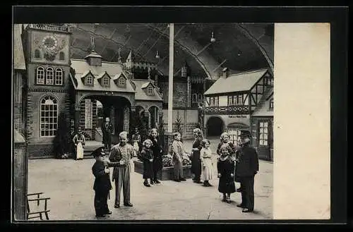 AK Berlin-Niederschönhausen, Lunapark Schönholz, Schaefer`s Märchenstadt Lilliput, Innenansicht