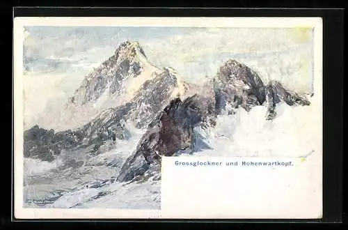 Künstler-AK Edward Theodore Compton: Grossglockner & Hohenwartkopf