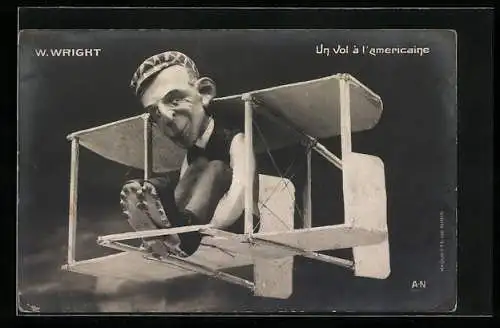 AK W. Wright, Un vol a l`americaine, Flugzeug