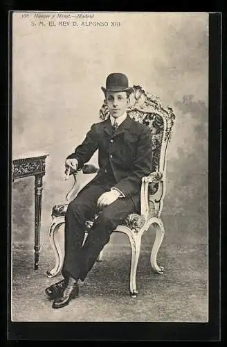 AK El Rey Don Alfonso XIII, der König von Spanien in Zivil