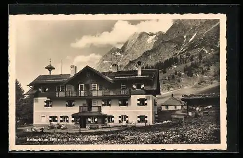 AK Mühlbach a. Hochkönig, Berghotel Arthurhaus gegen den Hochkönig