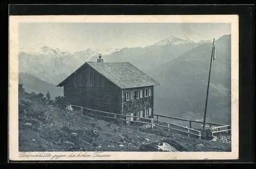 AK Polinikhütte, Ansicht gegen die hohen Tauern