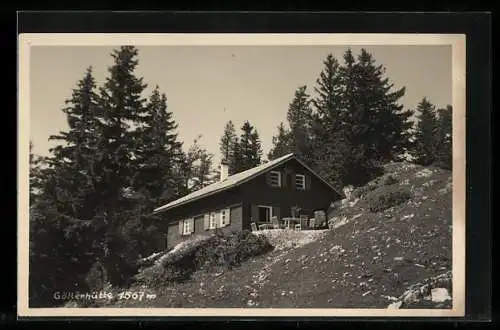 AK Göllerhütte, Blick zur Berghütte