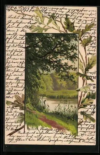 Künstler-AK Alfred Mailick: Impressionen am Waldsee