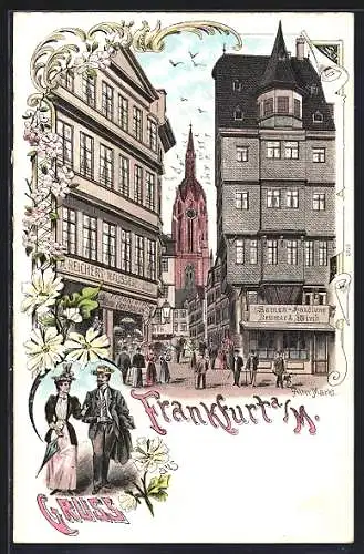 Lithographie Alt-Frankfurt, Alter Markt