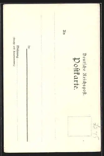 Lithographie Wiesbaden, Parkpartie mit Kurhaus, Musikpavillon & Grosser Fontäne