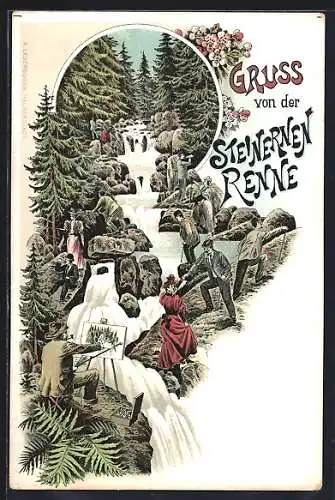 Lithographie Hasserode, An der Steinernen Renne