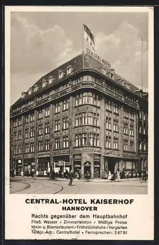 AK Hannover, Central-Hotel Kaiserhof