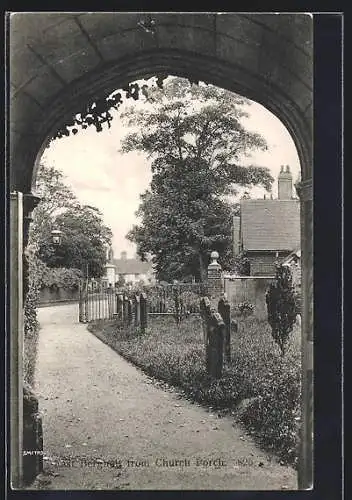 AK East Bergholt, View from the Church Porch