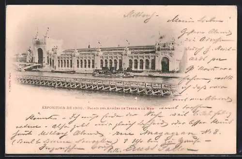 AK Paris, Exposition Universelle 1900, Palais des Armees de Terre & de Mer