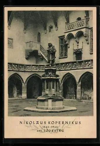 AK Krakau-Krakow, Nikolaus Kopernikus, 1543 - 1943, Standbild