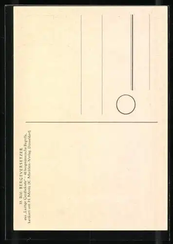 Künstler-AK sign. H. Moritz: Lustige Gezähekiste - 48 bergmännische Begriffe, Bild 33, Bergversetzer