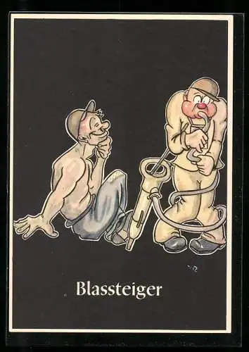 Künstler-AK sign. H. Moritz: Blassteiger