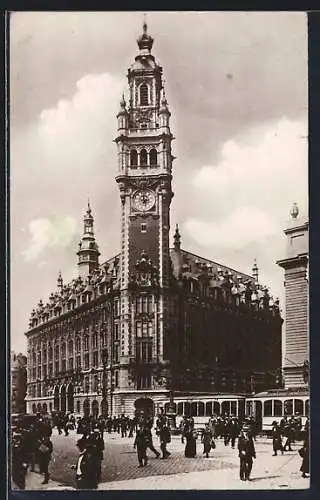 AK Lille, La Nouvelle Bourse, Strassenbahn