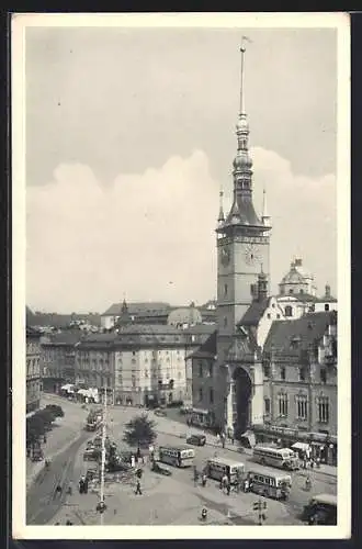 AK Olmütz, Rathaus aus der Vogelschau