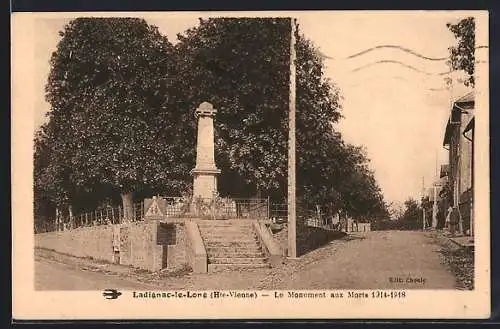 AK Ladignac-le-Long, Le Monument aux Morts 1914-1918